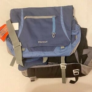 A set of two Marmot messenger bags